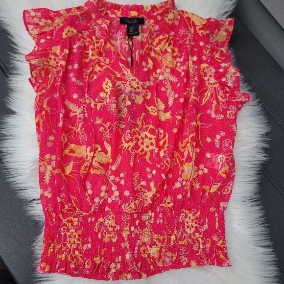 2/$20 NWT Rachel Roy Floral Top S - Picture 1 of 10